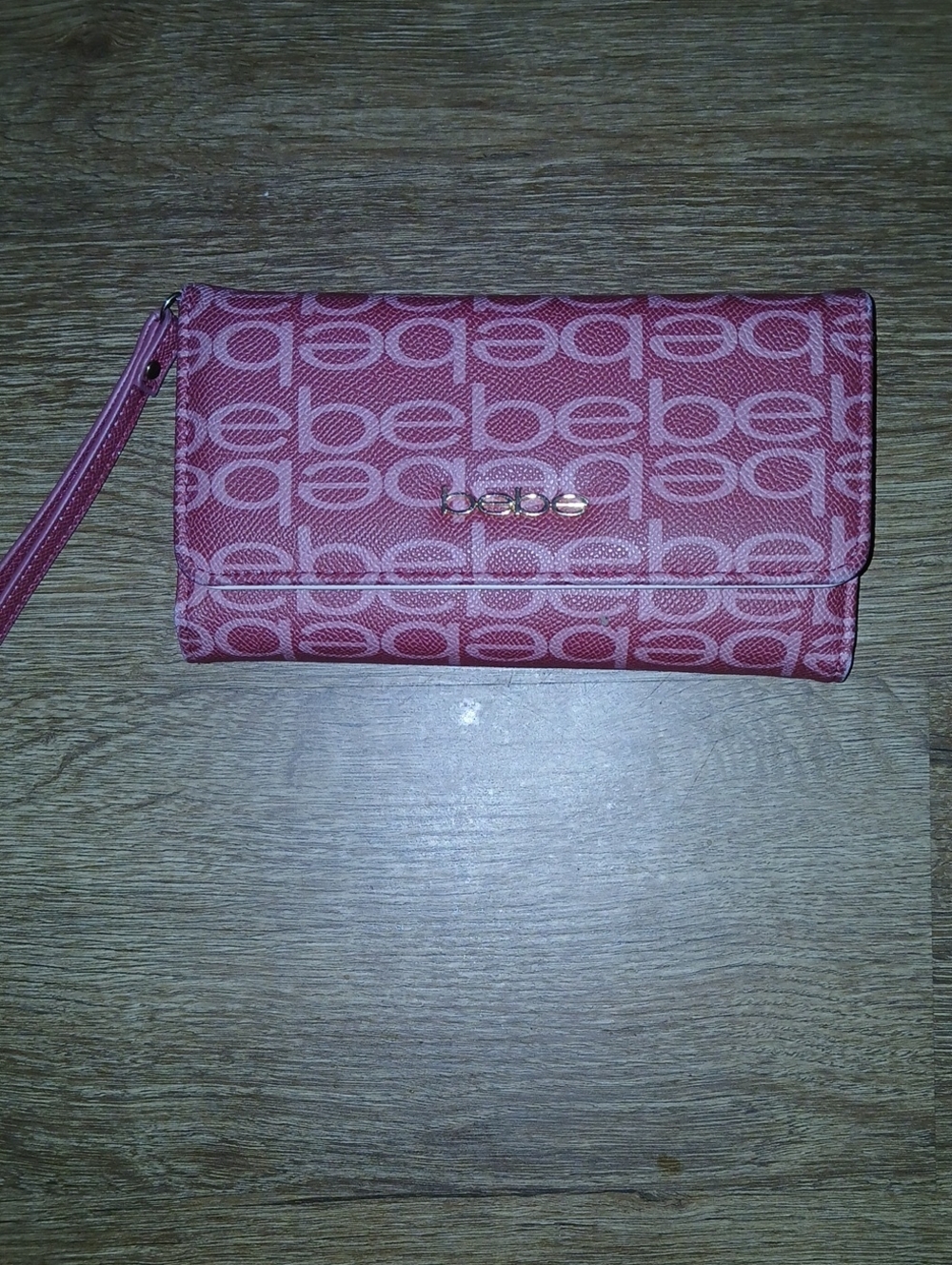 bebe Pink Wristlet Wallet